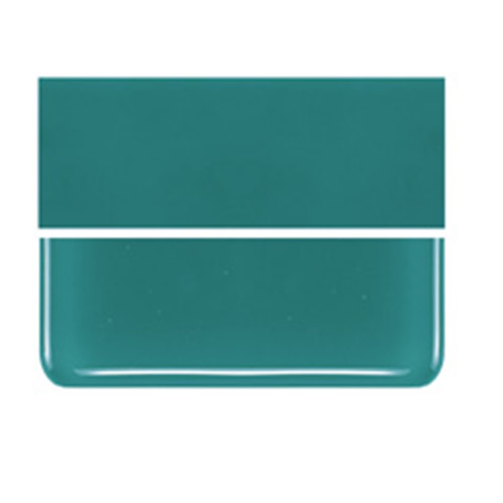 Bullseye Teal Green - Opalescent - 2mm - Thin Rolled - Fusible Glass Sheets