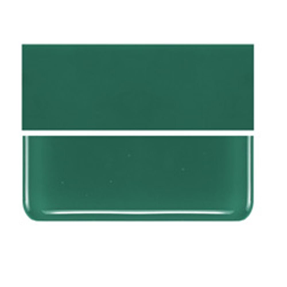 Bullseye Jade Green - Opalescent - 2mm - Thin Rolled - Plaque Fusing