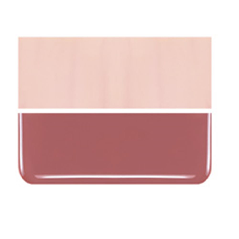 Bullseye Salmon Pink - Opalescent - 3mm - Plaque Non-Fusing 