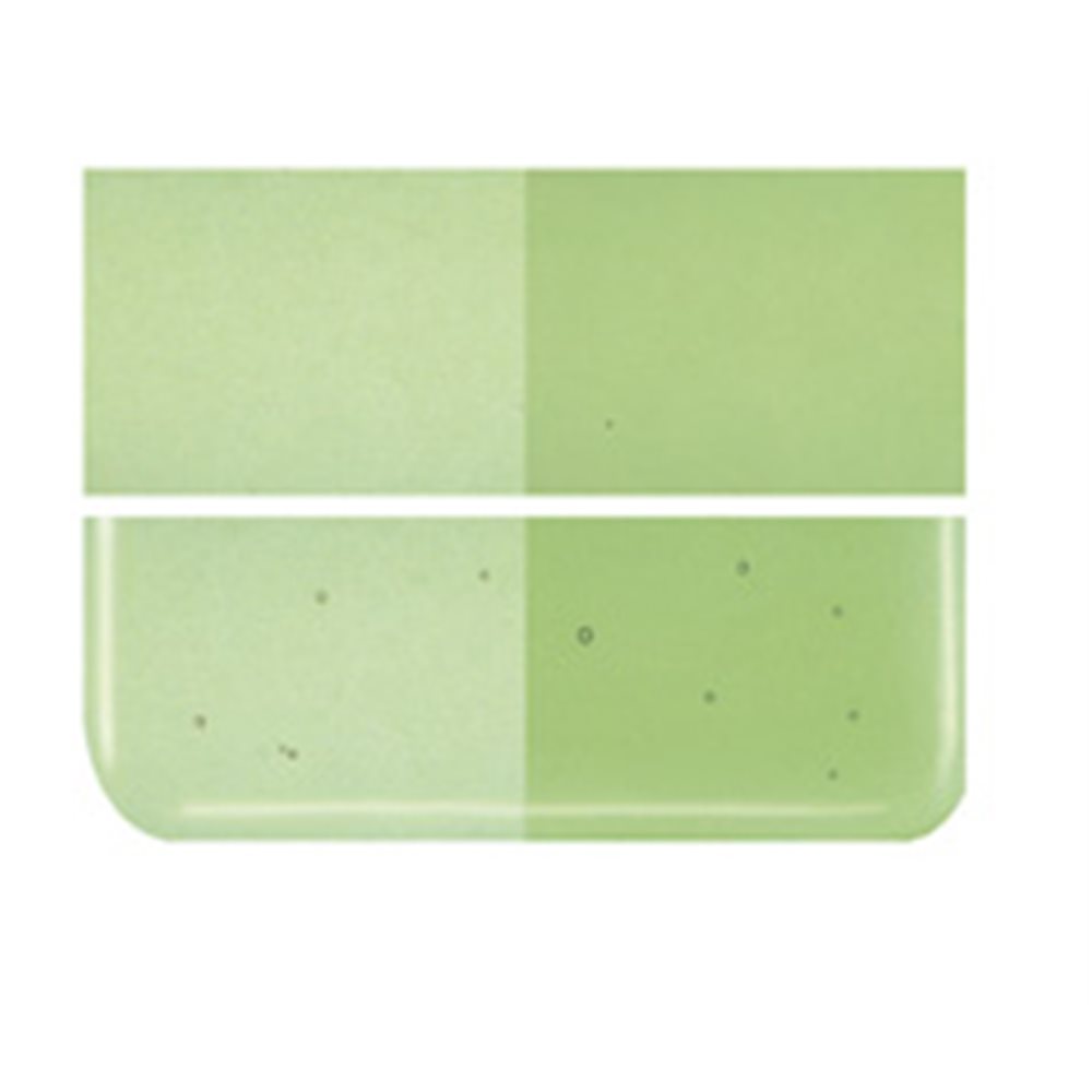 Bullseye Light Green - Transparent - 2mm - Thin Rolled - Fusible Glass Sheets