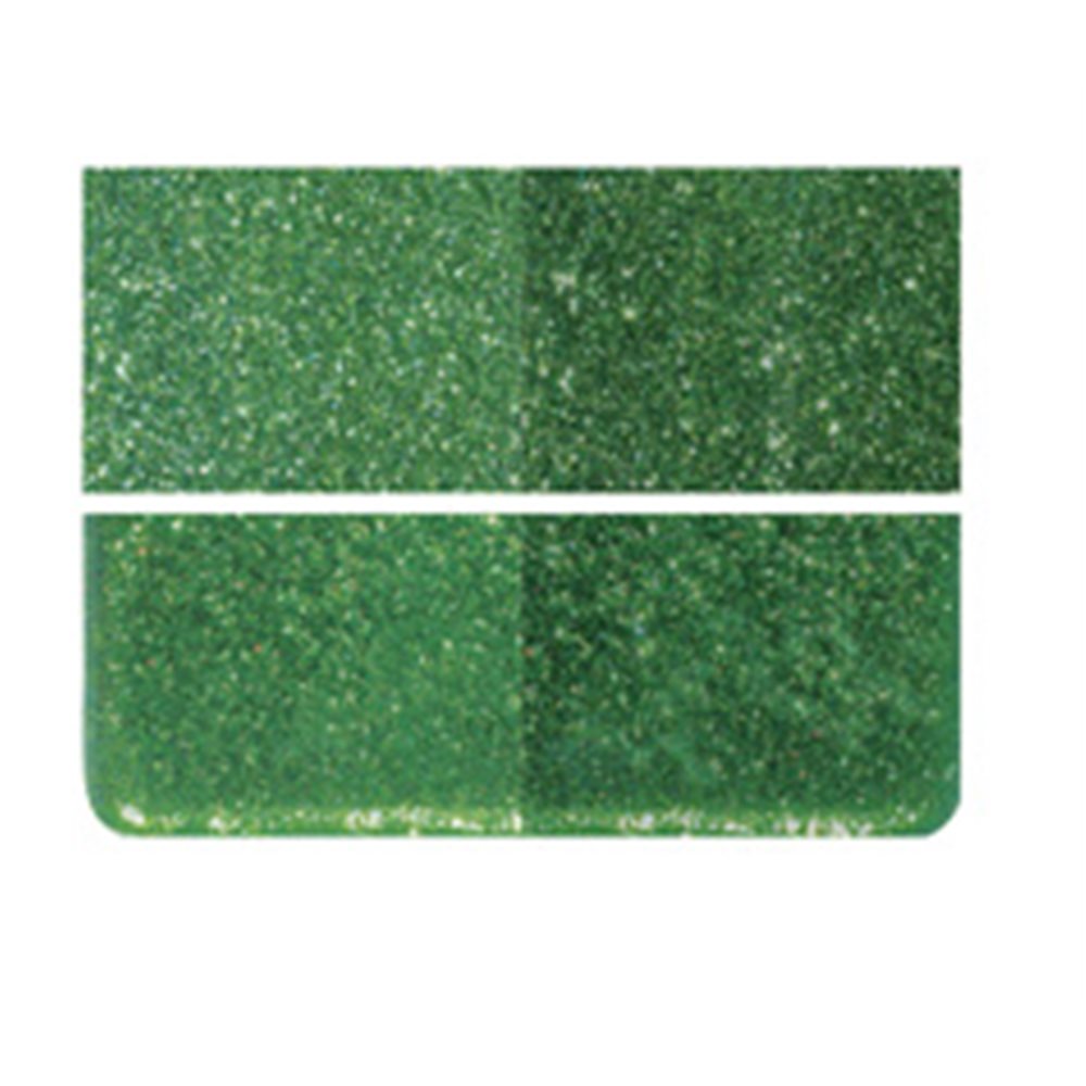 Bullseye Aventurine Green - Transparent - 3mm - Non-Fusible Glass Sheets