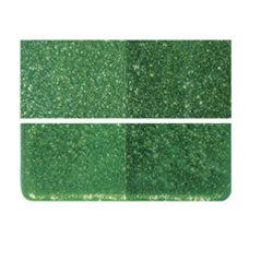 Bullseye Aventurine Green - Transparent - 2mm - Thin Rolled - Fusible Glass Sheets