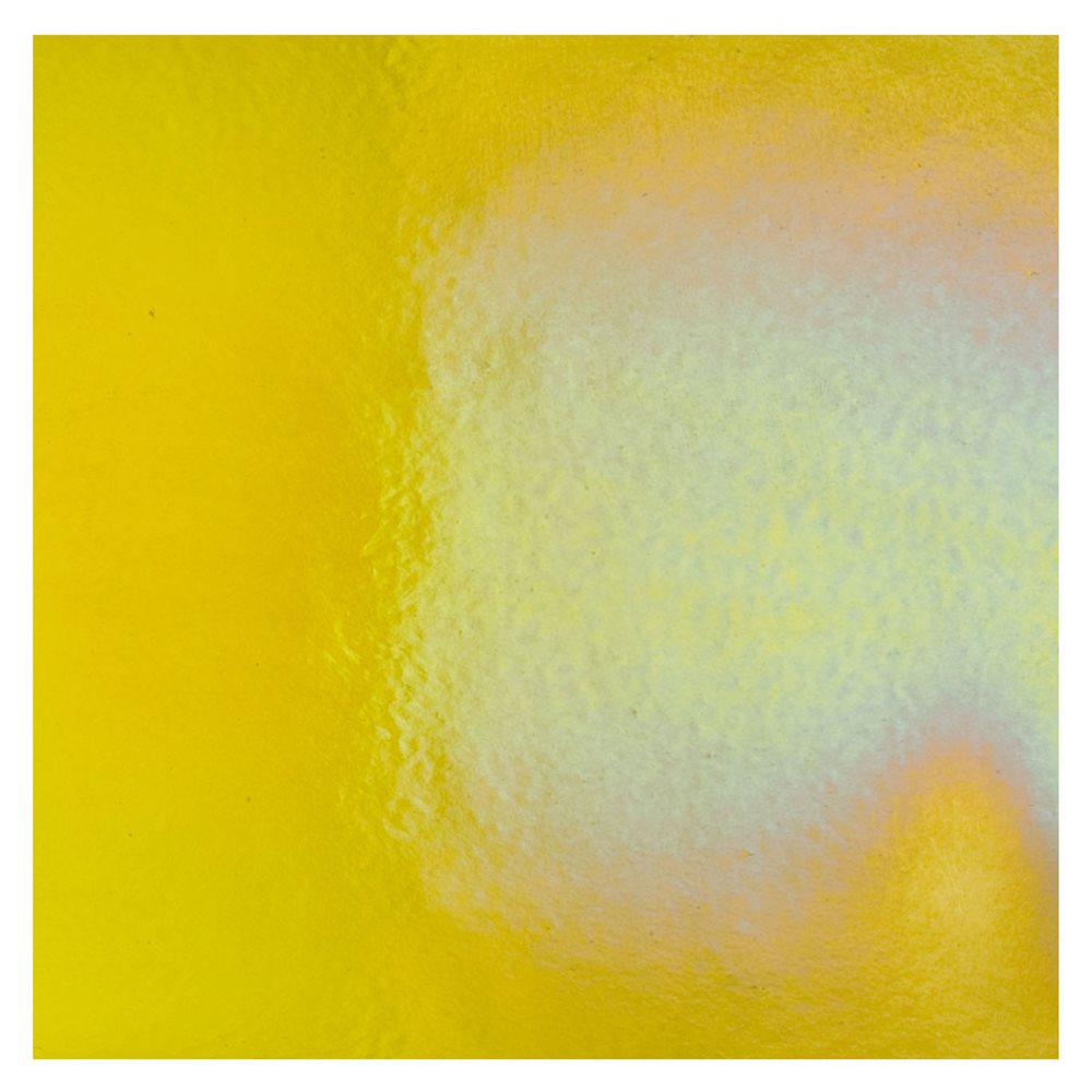 Bullseye Yellow - Transparent - Rainbow Irid - 3mm - Plaque Fusing