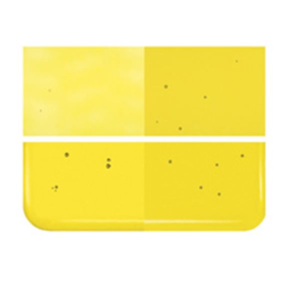 Bullseye Yellow - Transparent - 2mm - Thin Rolled - Fusing Glas Tafeln