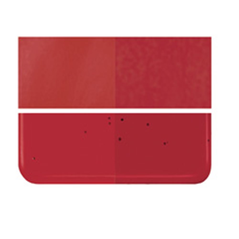 Bullseye Red - Transparent - 2mm - Thin Rolled - Fusible Glass Sheets