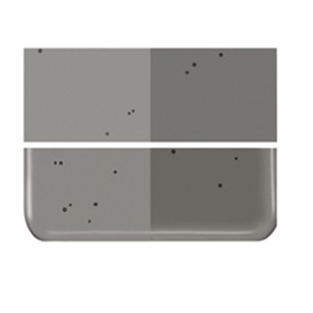 Bullseye Charcoal Gray - Transparent - 3mm - Plaque Fusing