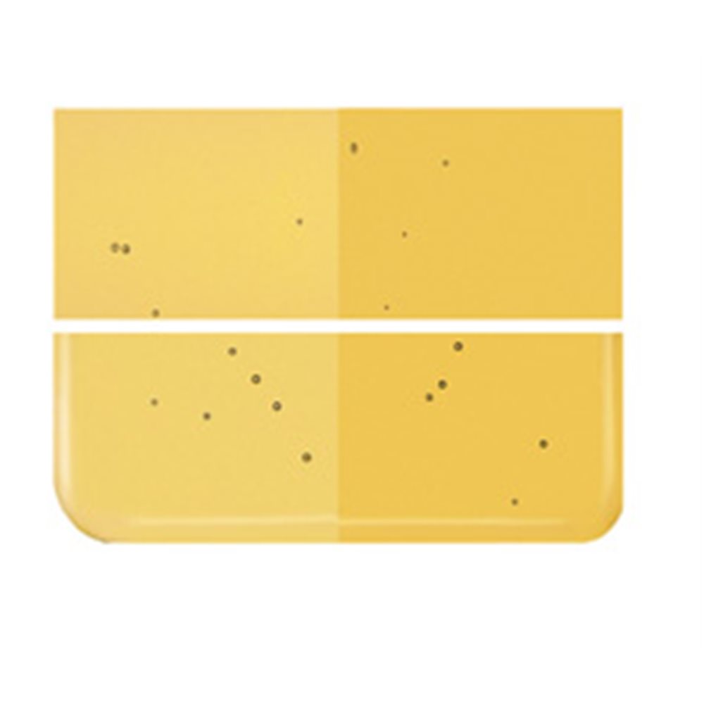 Bullseye Medium Amber - Transparent - 2mm - Thin Rolled - Plaque Fusing