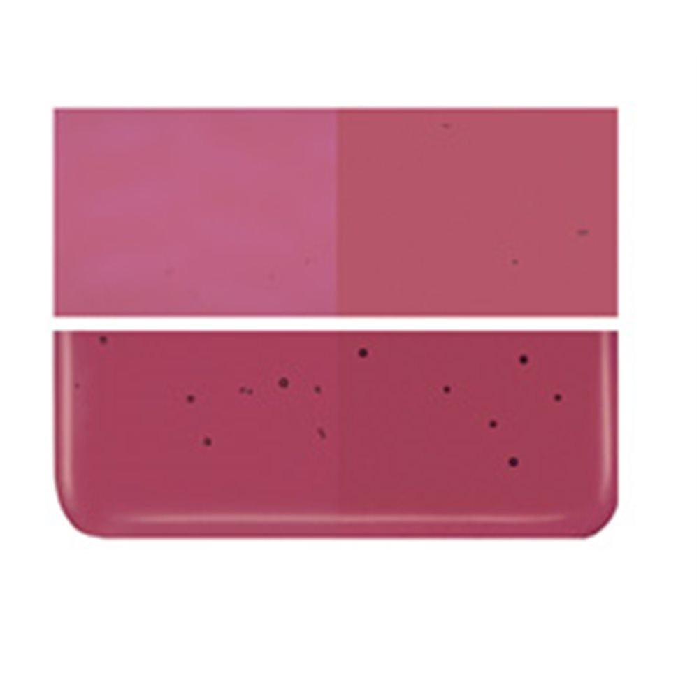 Bullseye Cranberry Pink - Transparent - 2mm - Thin Rolled - Fusing Glas Tafeln