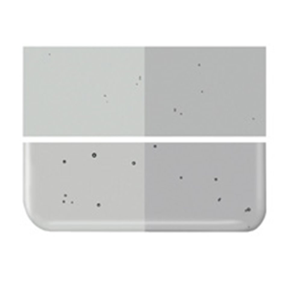 Bullseye Light Silver Gray - Transparent - 3mm - Plaque Fusing