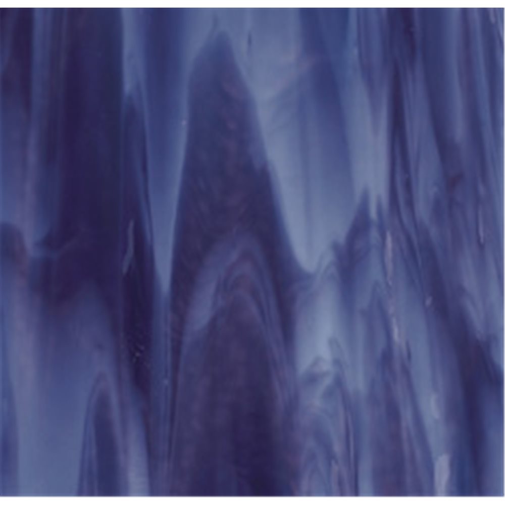 Bullseye Royal Purple - Powder Blue Opal 2 Color Mix - 3mm - Non-Fusible Glass Sheets