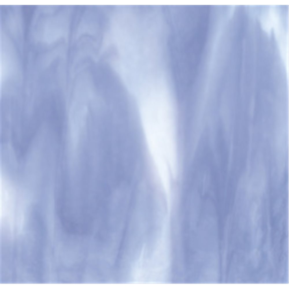 Bullseye White - Lavender Blue Opal 2 Color Mix - 3mm - Non-Fusible Glass Sheets
