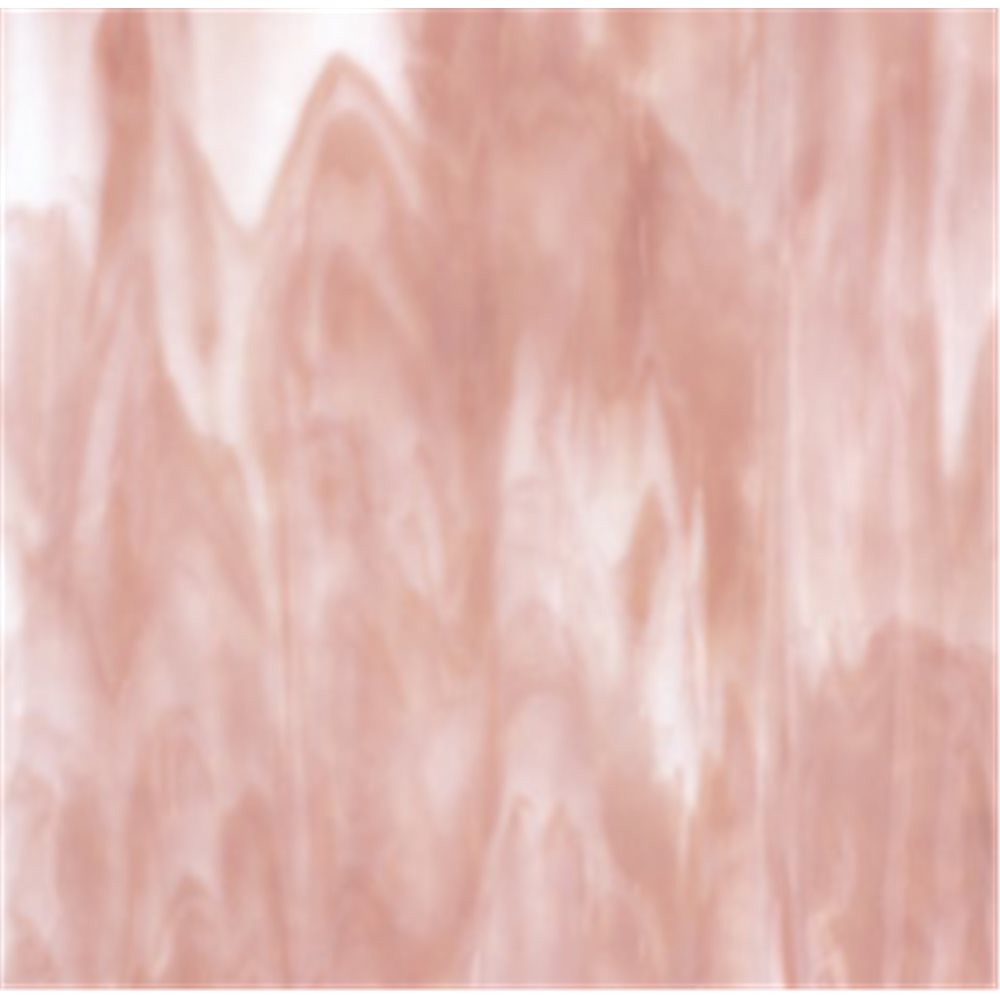 Bullseye White - Salmon Pink Opal 2 Color Mix - 3mm - Non-Fusible Glas Tafeln  