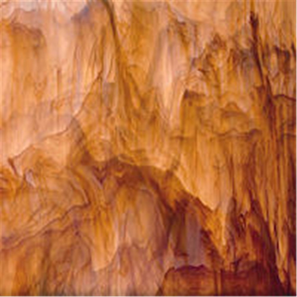 Spectrum White Swirled with Dark Amber - 3mm - Non-Fusing Glas Tafeln  