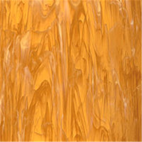 Spectrum Light Amber Swirled with White Wispy - 3mm - Plaque Non-Fusing 
