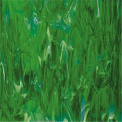 Spectrum Dark Green Swirled with White Wispy - 3mm - Non-Fusible Glass Sheets