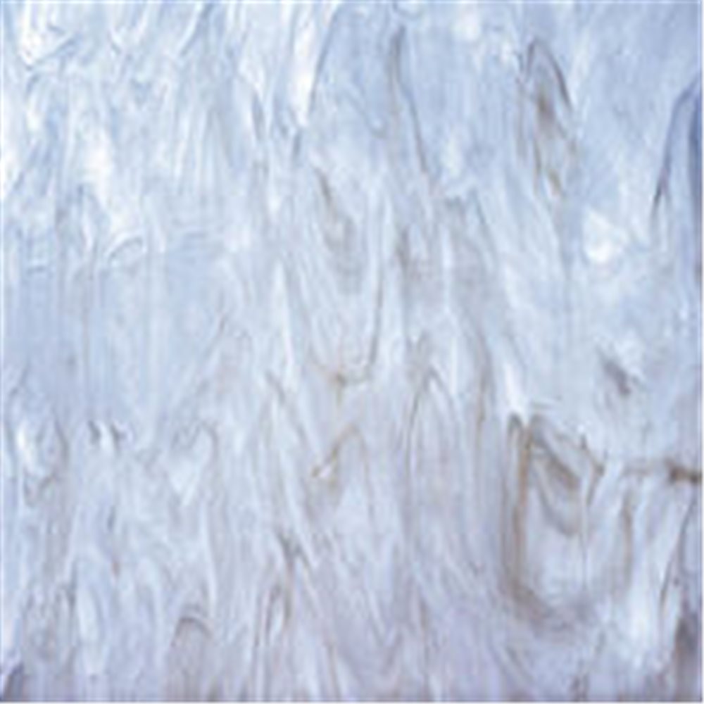 Spectrum White Swirled with Light Gray - 3mm - Non-Fusing Glas Tafeln  