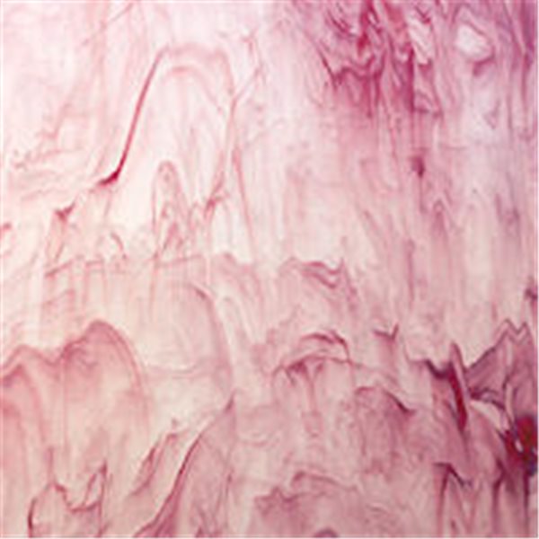 Spectrum White Swirled with Pink - 3mm - Non-Fusible Glass Sheets