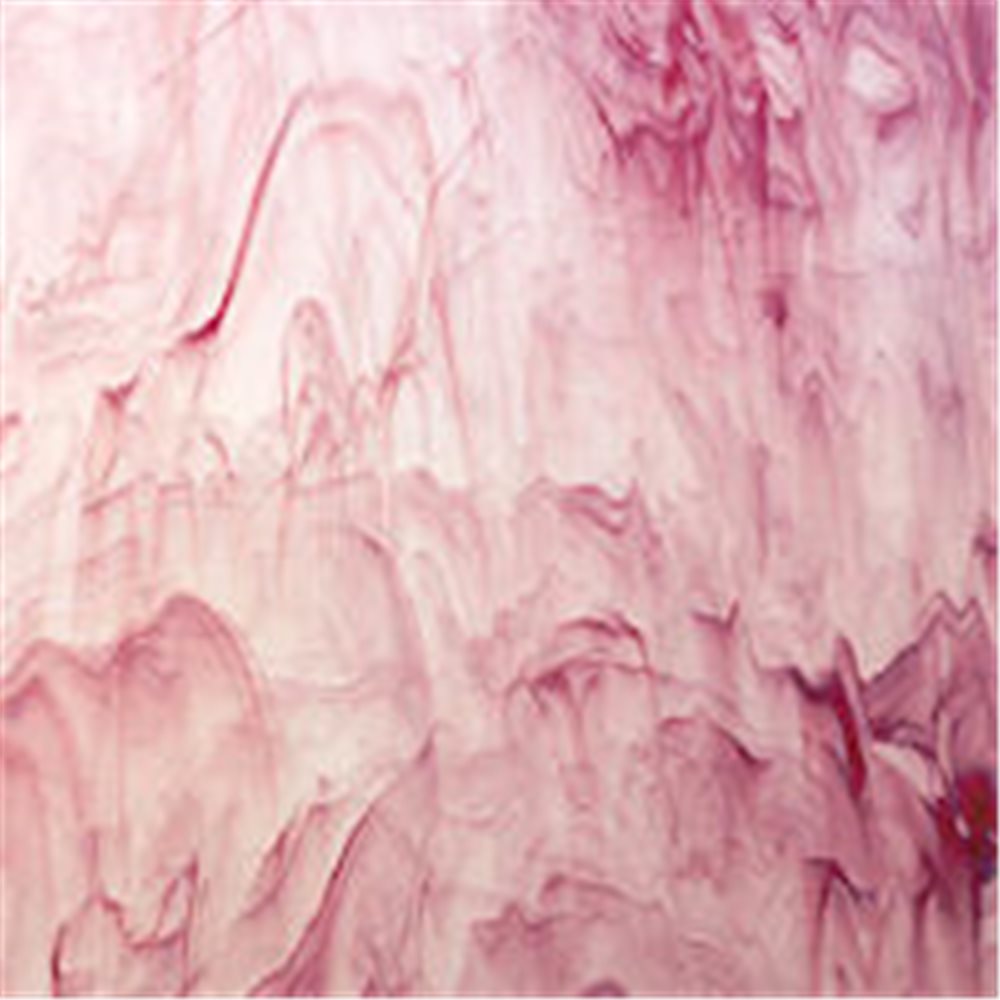 Spectrum White Swirled with Pink - 3mm - Non-Fusing Glas Tafeln  