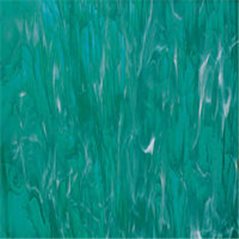 Spectrum Teal Green Swirl with White Wispy - 3mm - Non-Fusing Glas Tafeln  