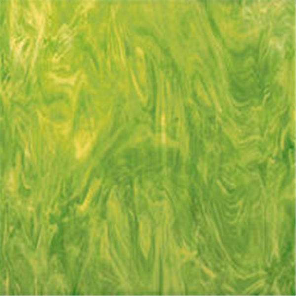 Spectrum Lime Green and White - Translucent - 3mm - Non-Fusible Glass Sheets