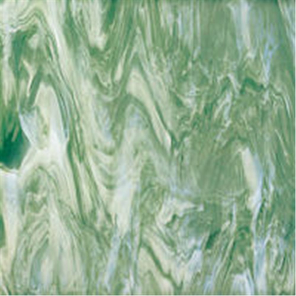 Spectrum Seafoam Green and White Translucent - 3mm - Non-Fusible Glass Sheets