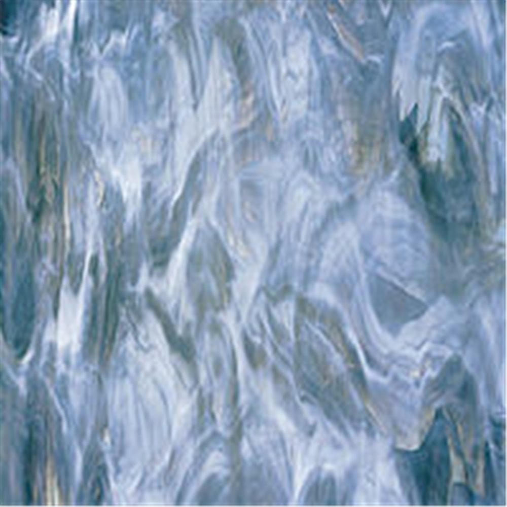 Spectrum Steel Blue and White - Translucent - 3mm - Non-Fusible Glass Sheets