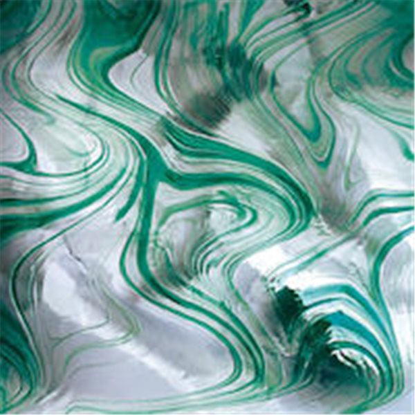 Spectrum Teal Clear Baroque - 3mm - Non-Fusible Glass Sheets