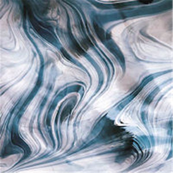 Spectrum Steel Blue Clear Baroque - 3mm - Non-Fusing Glas Tafeln  
