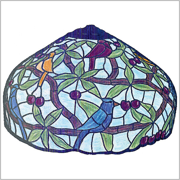 Worden - Bird Lamp - B24 - Pattern on 1/6 Sectional Lamp Form