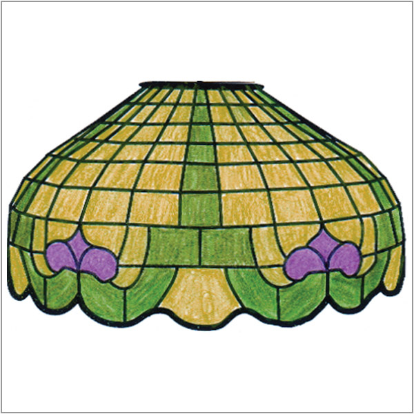 Worden - Art Nouveau - B24 - Pattern on 1/6 Sectional Lamp Form