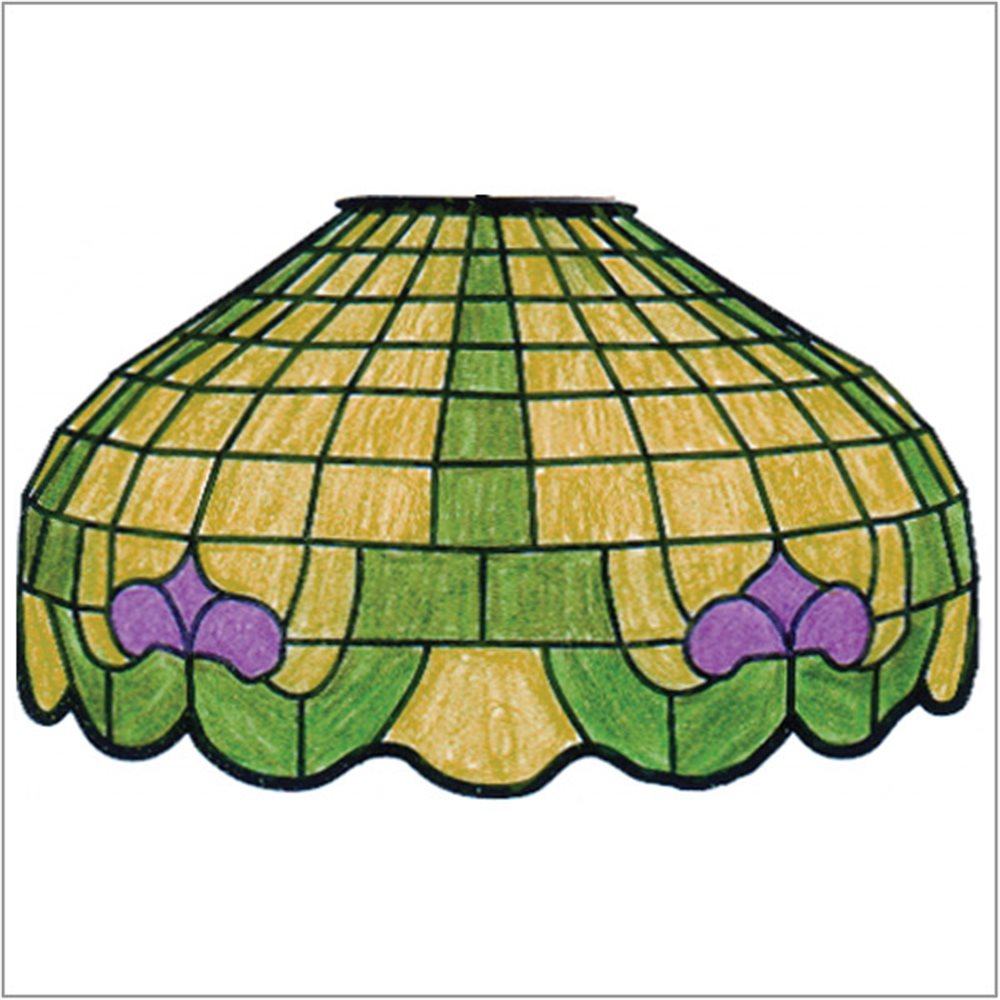 Worden - Art Nouveau - B24 - Pattern on 1/6 Sectional Lamp Form