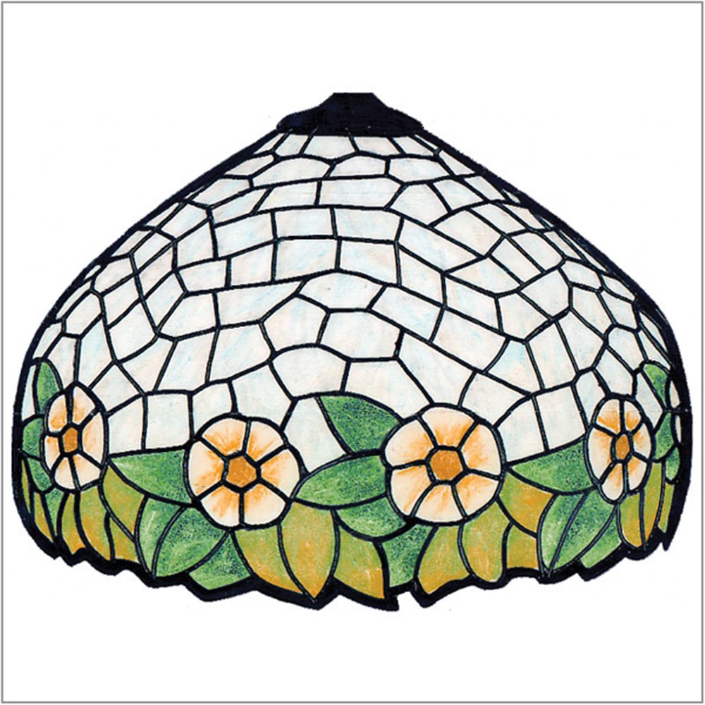 Worden - Hanging Leaves - Pattern on 1/6 Sectional Lamp Form
