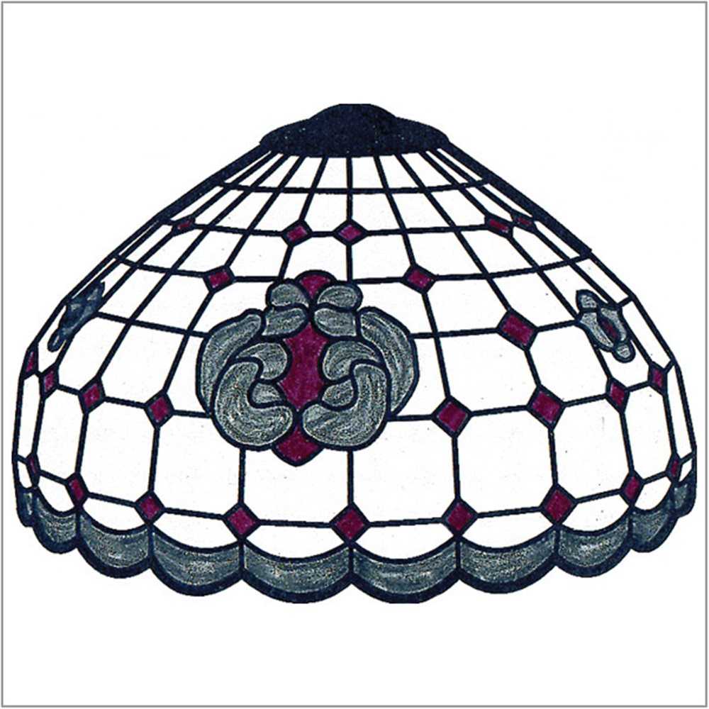 Worden - Rococo - Schnittmuster auf 1/6 Segment Lampenform