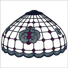 Worden - Rococo - Schnittmuster auf 1/6 Segment Lampenform