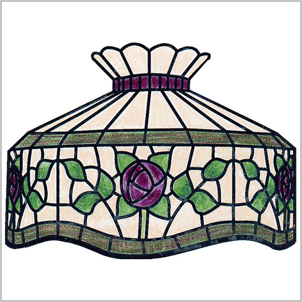 Worden - Rose - P20 - Pattern on 1/6 Sectional Lamp Form