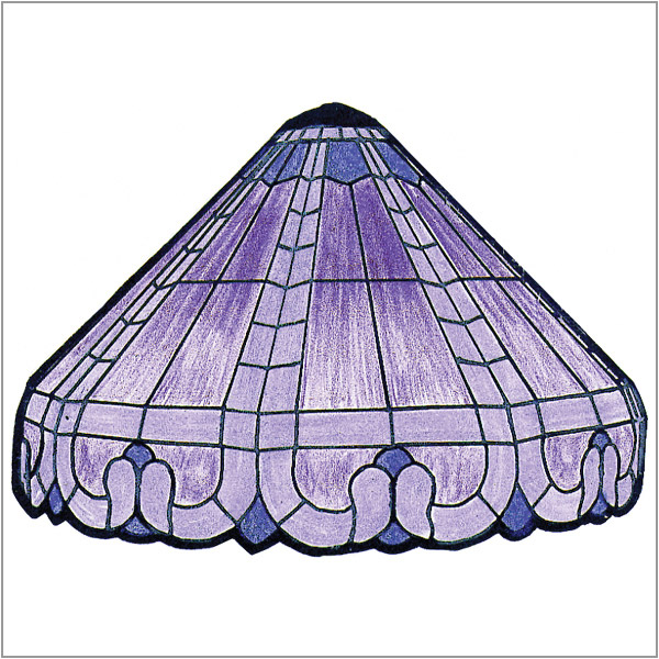 Worden - Art Nouveau with Skirt  - SC20 - Schnittmuster auf 1/6 Segment Lampenform