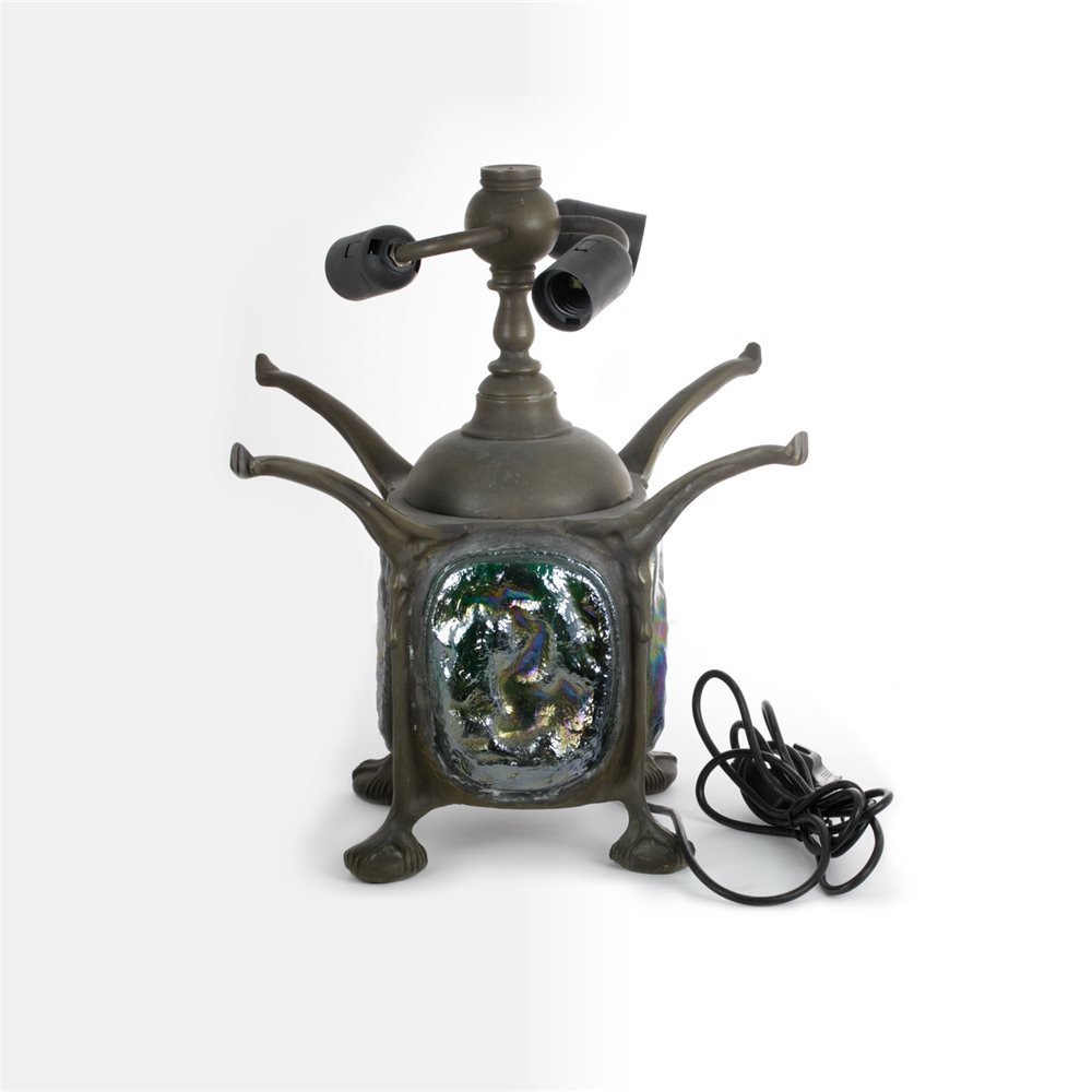Lamp base - Square Turtle Back - 47cm - Bronze