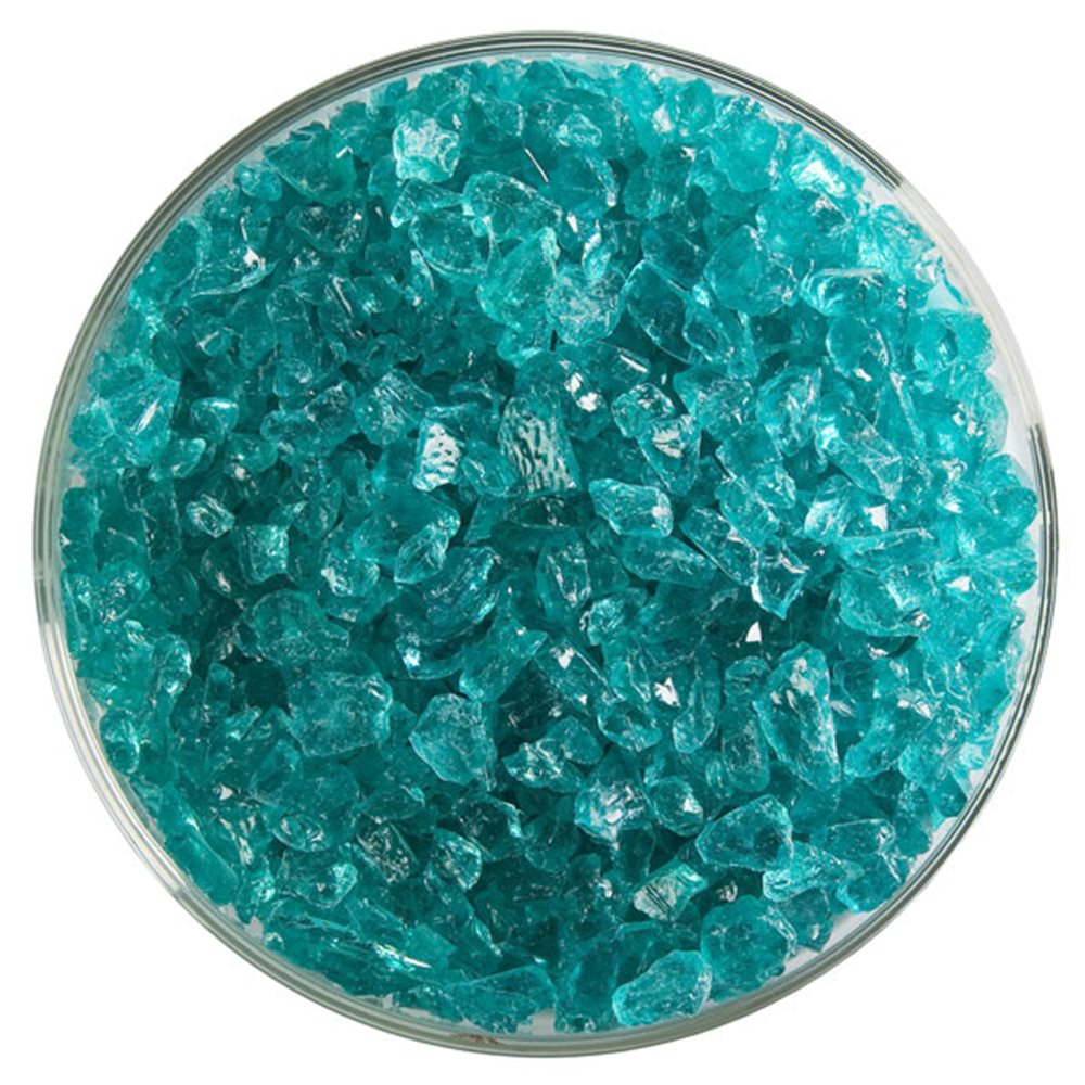 Bullseye Frit - Light Aquamarine Blue - Grob - 2.25kg - Transparent