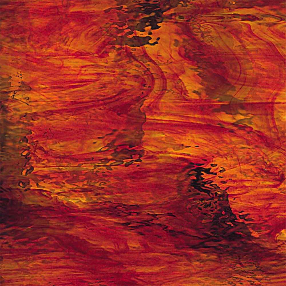 Spectrum Ruby Red and Amber - Waterglass - 3mm - Plaque Non-Fusing 