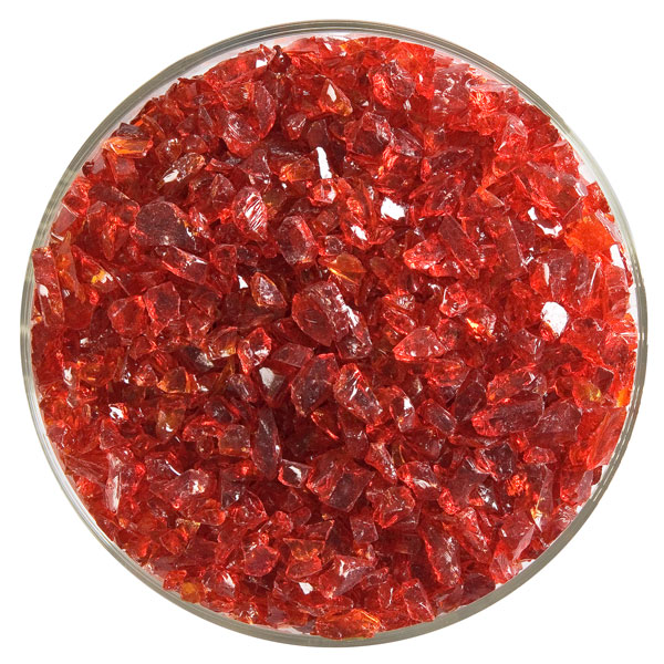 Bullseye Frit - Red - Coarse - 450g - Transparent