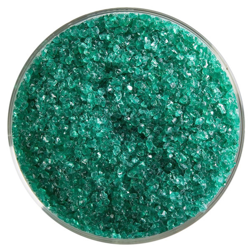 Bullseye Frit - Emerald Green - Moyen - 450g - Transparent