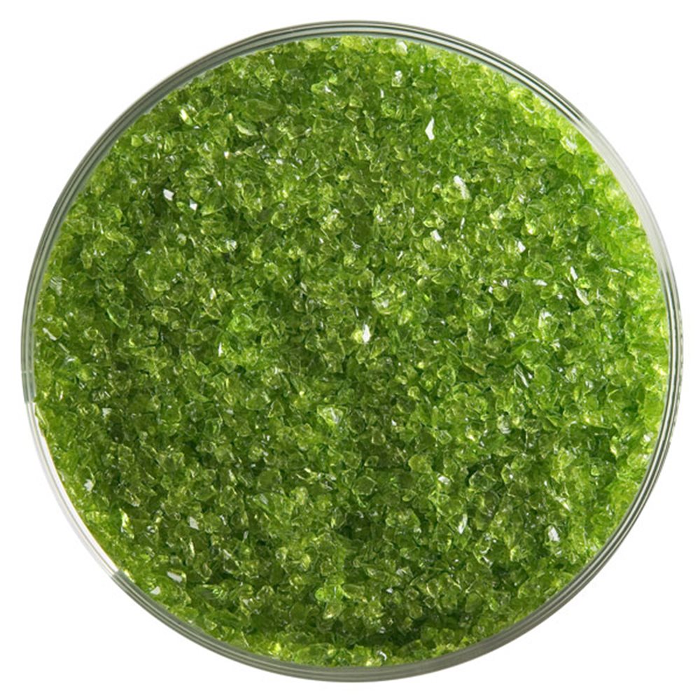 Bullseye Frit - Spring Green - Moyen - 450g - Transparent