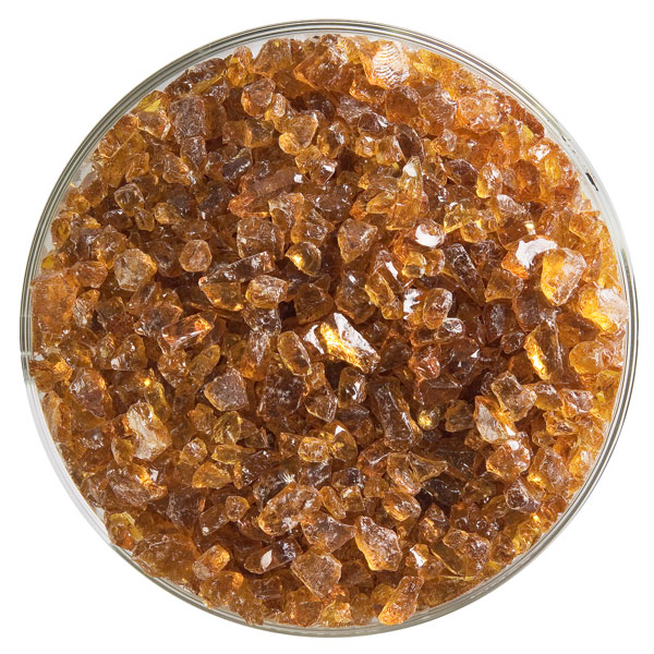 Bullseye Frit - Medium Amber - Gros - 450g - Transparent