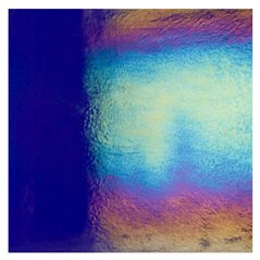 Bullseye Midnight Blue - Transparent - Rainbow Irid - 3mm - Fusing Glas Tafeln