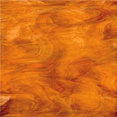 Spectrum Medium Amber and White - Translucent - 3mm - Non-Fusible Glass Sheets