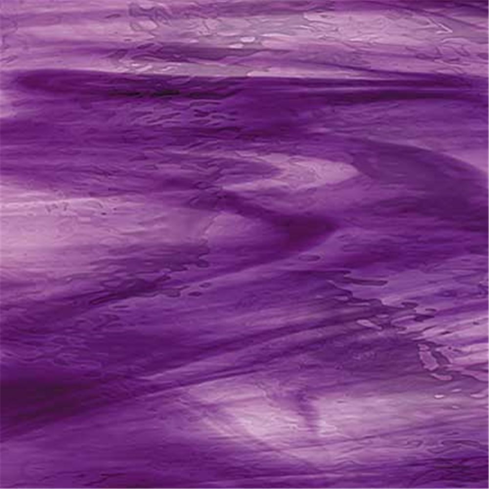 Spectrum Deep Violet On Purple Streaky- Waterglass - 3mm - Non-Fusible Glass Sheets