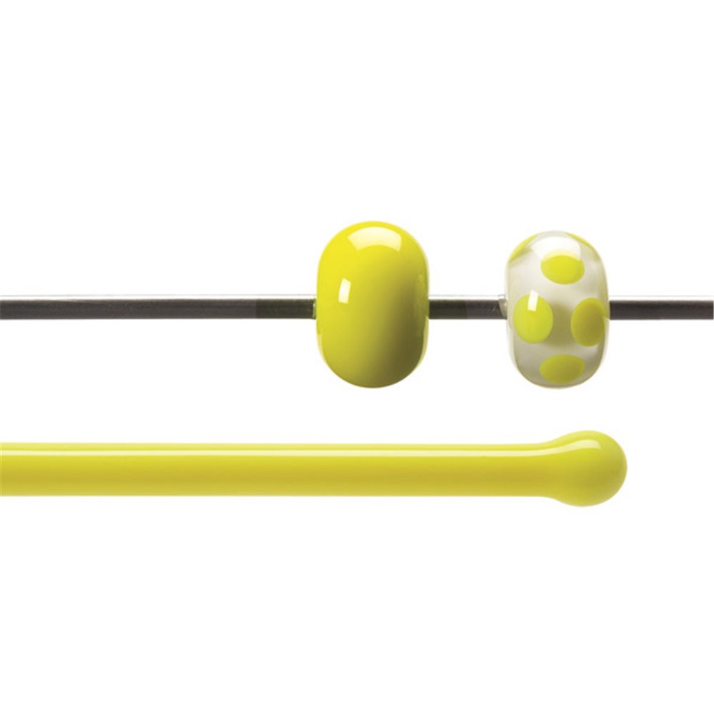 Bullseye Baguette - Canary Yellow - 4-6mm - Opalescent