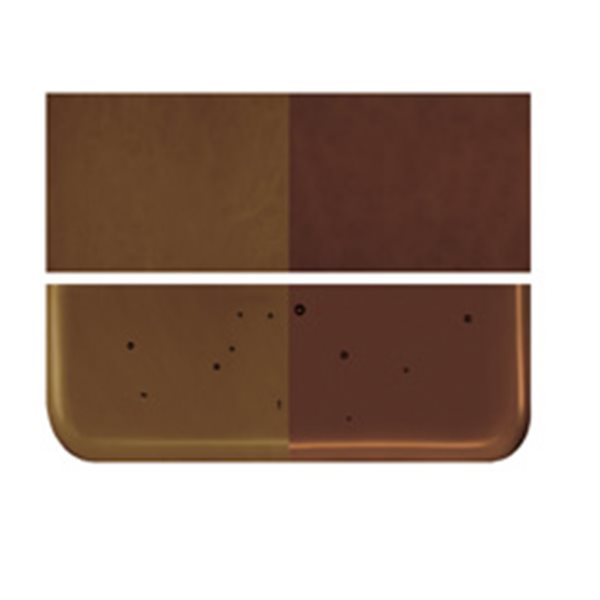 Bullseye Dark Rose Brown - Transparent - 3mm - Plaque Fusing