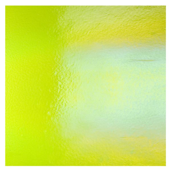 Bullseye Spring Green - Transparent - Rainbow Irid - 3mm - Plaque Fusing