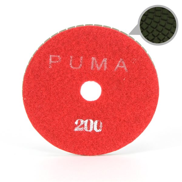 Smoothing Pad Diamond Resin - 100mm - 200 grit - Red